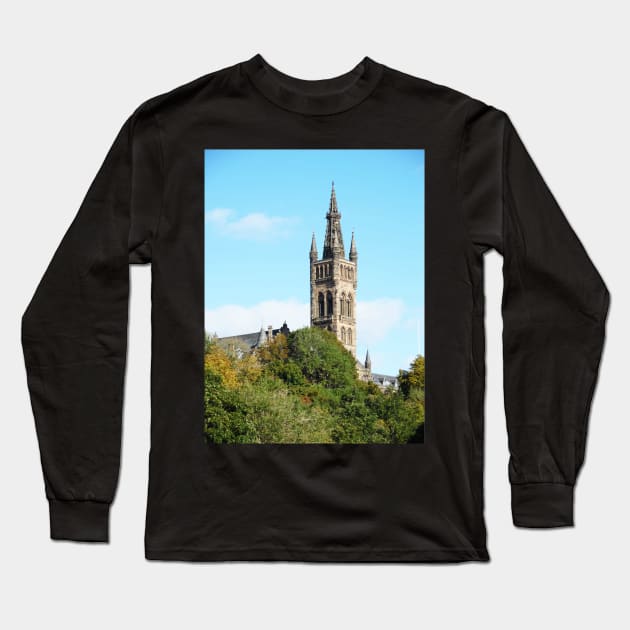 Scottish Photography Series (Vectorized) - University of Glasgow Long Sleeve T-Shirt by MacPean